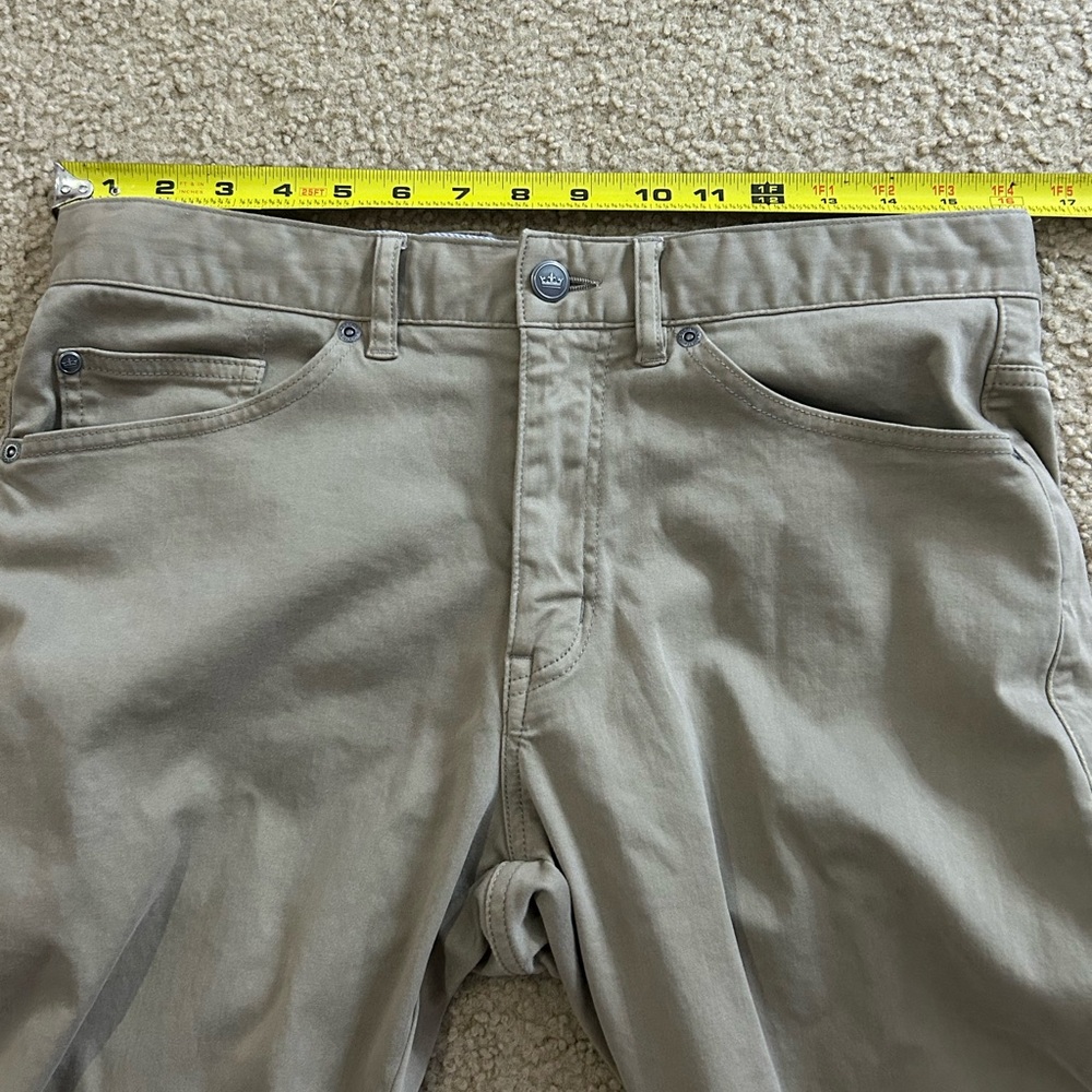 Peter Millar Pants Mens 32 (32x33) Khaki Signature Sateen 5-Pocket Golf Pants - Picture 8 of 9
